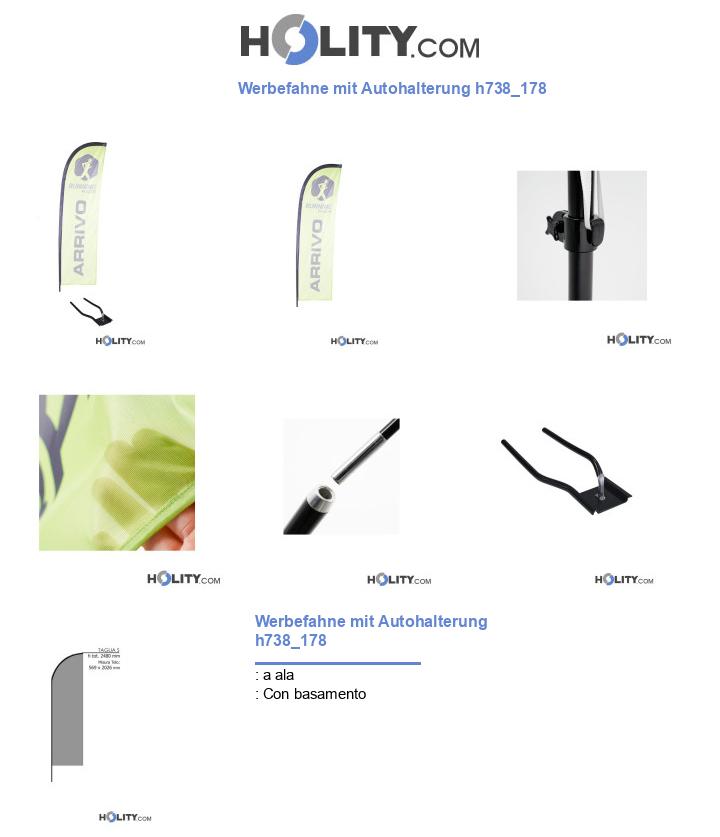 Werbefahne mit Autohalterung h738_178
