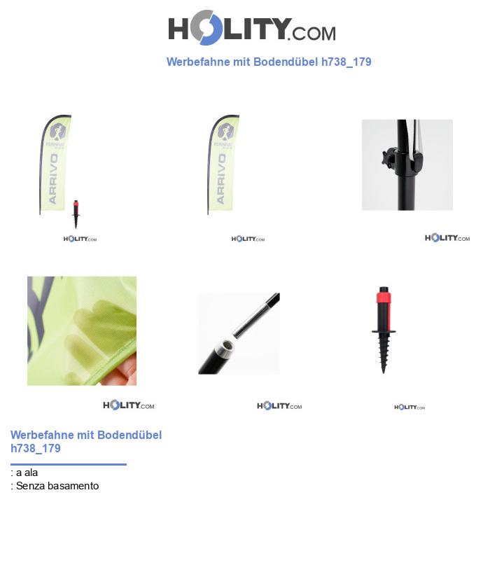 Werbefahne mit Bodendübel h738_179