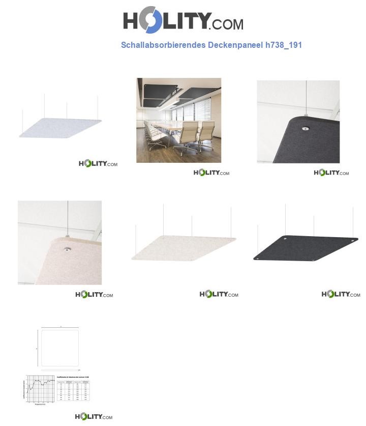 Schallabsorbierendes Deckenpaneel h738_191