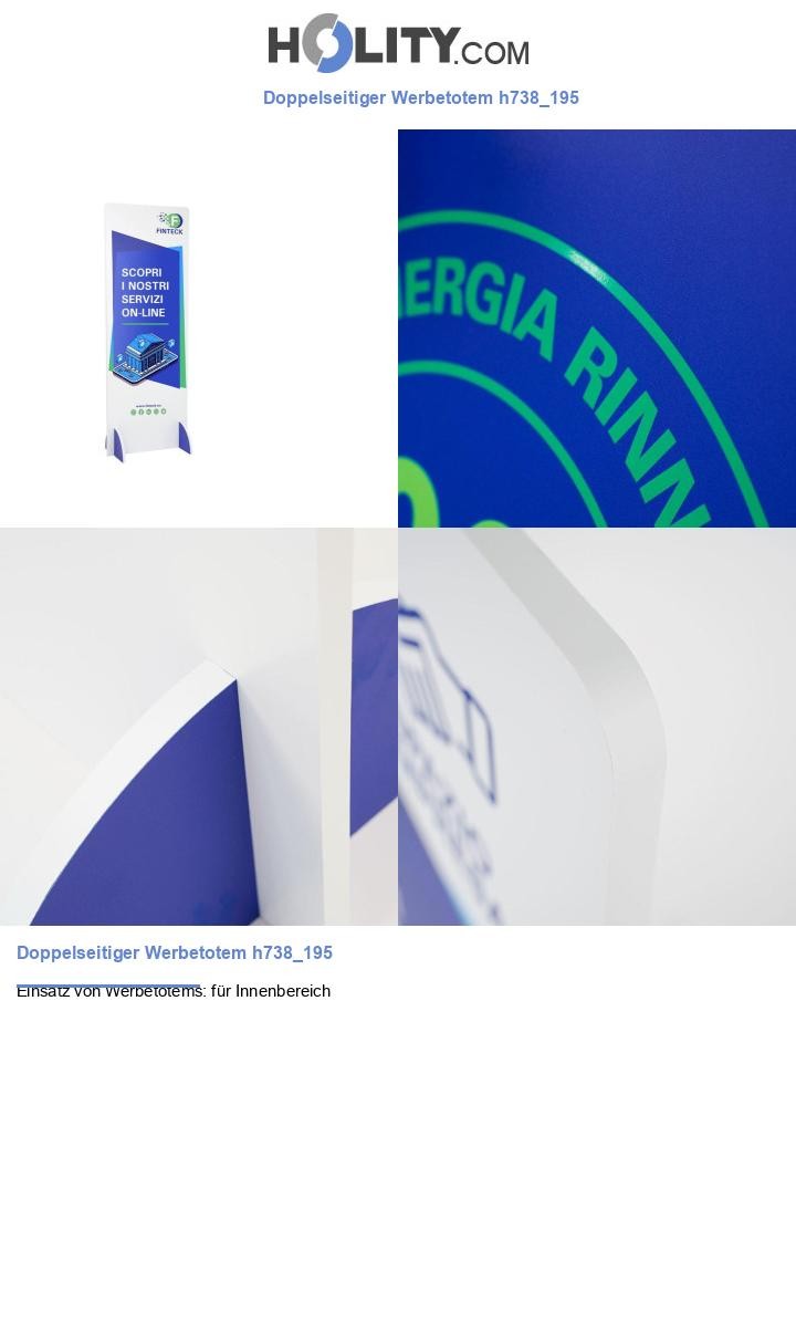 Doppelseitiger Werbetotem h738_195