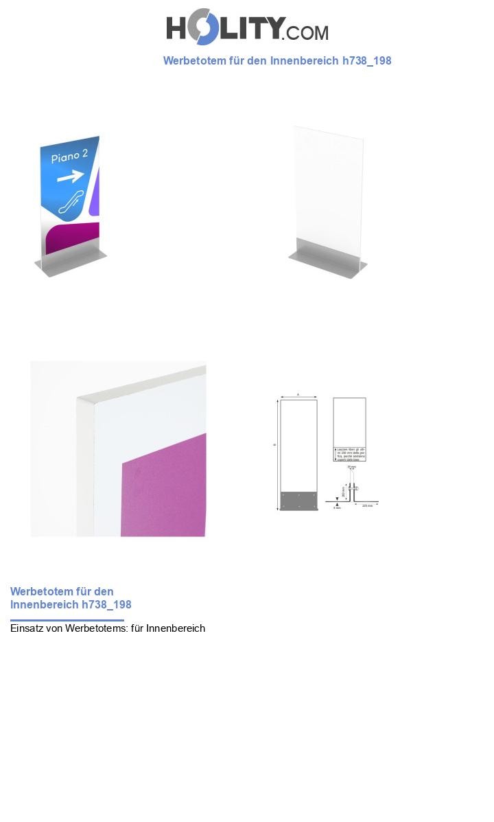 Werbetotem für den Innenbereich h738_198