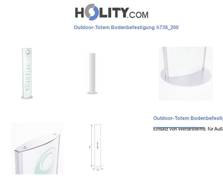 Outdoor-Totem Bodenbefestigung h738_200