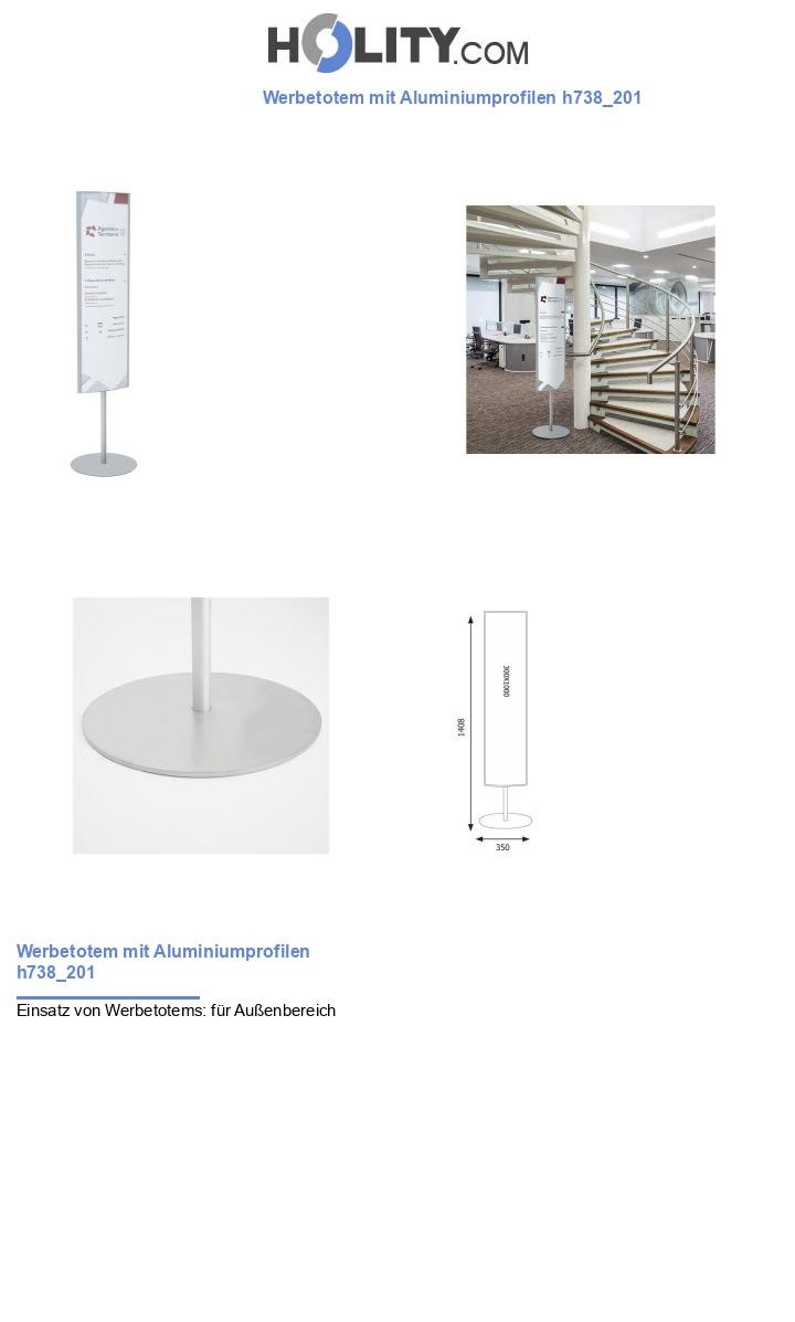 Werbetotem mit Aluminiumprofilen h738_201
