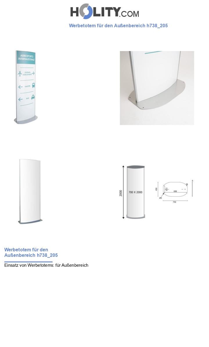 Werbetotem für den Außenbereich h738_205