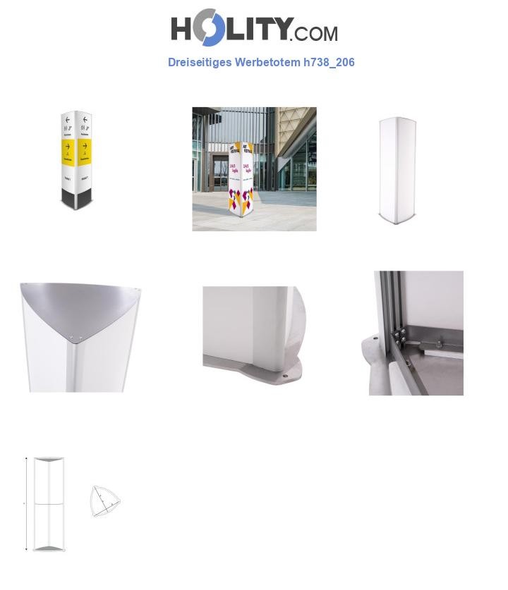 Dreiseitiges Werbetotem h738_206