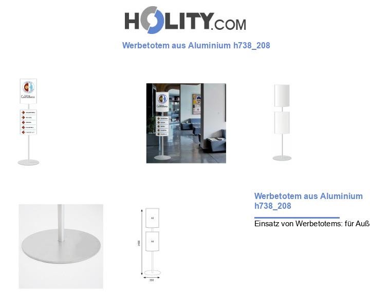 Werbetotem aus Aluminium h738_208