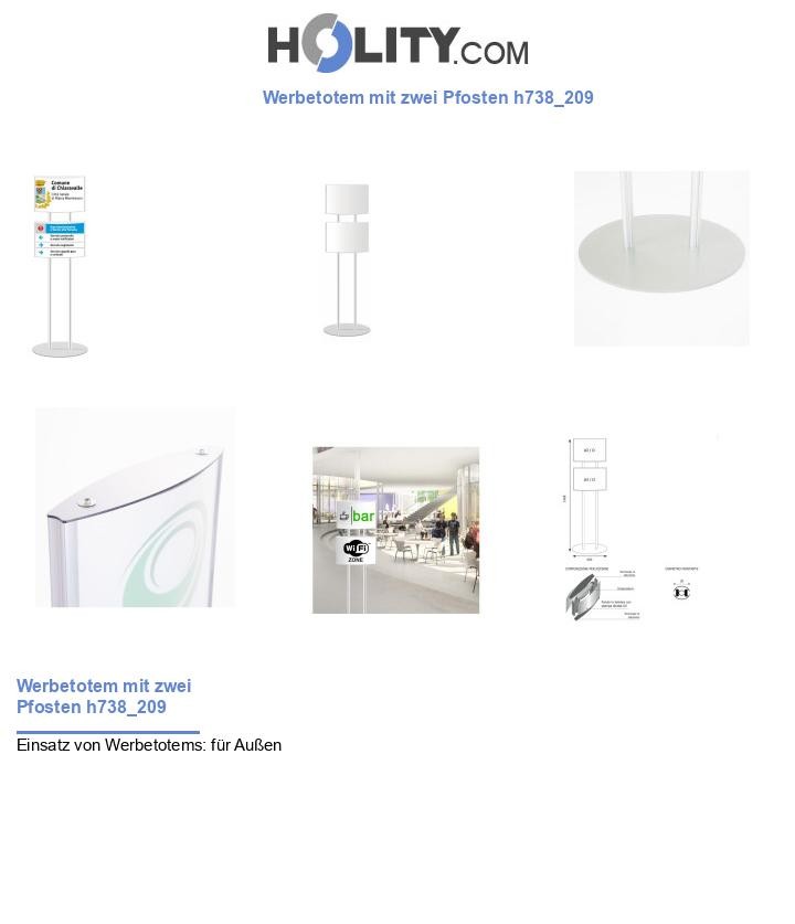 Werbetotem mit zwei Pfosten h738_209