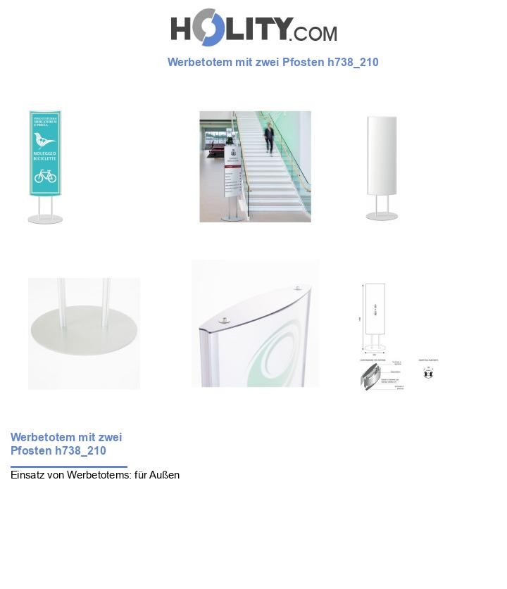 Werbetotem mit zwei Pfosten h738_210