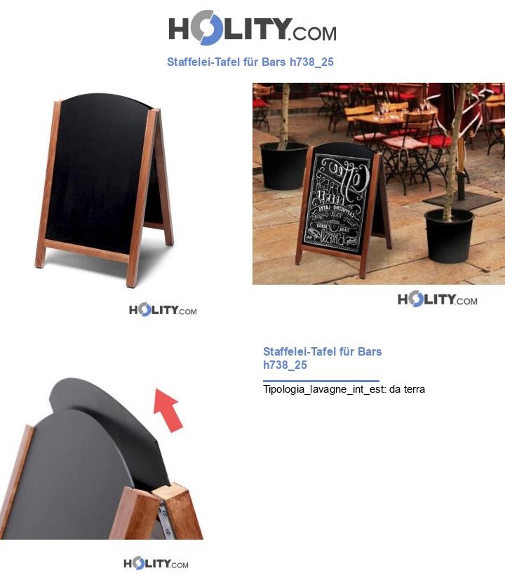 Staffelei-Tafel für Bars h738_25