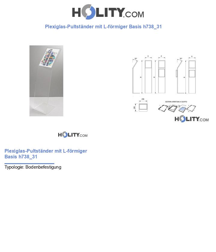 Plexiglas-Pultständer mit L-förmiger Basis h738_31