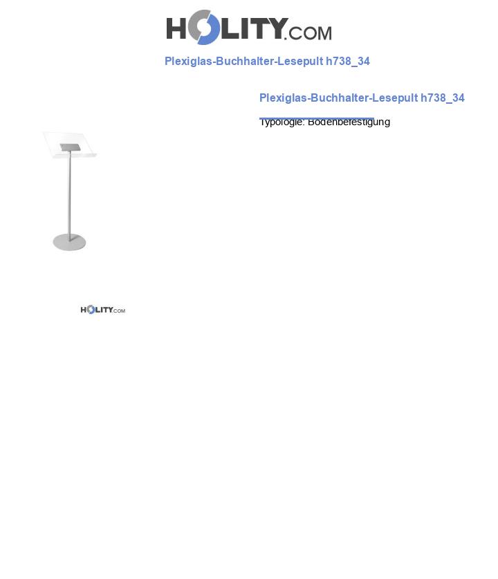 Plexiglas-Buchhalter-Lesepult h738_34