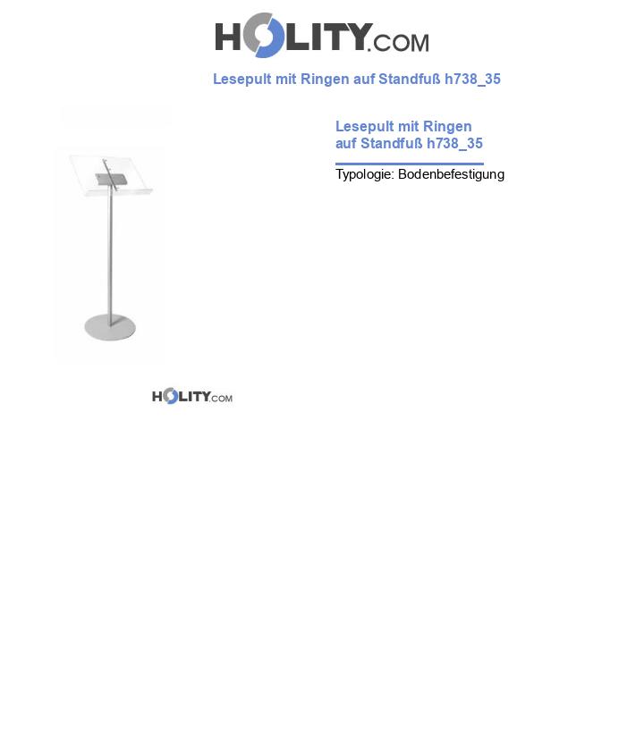 Lesepult mit Ringen auf Standfuß h738_35