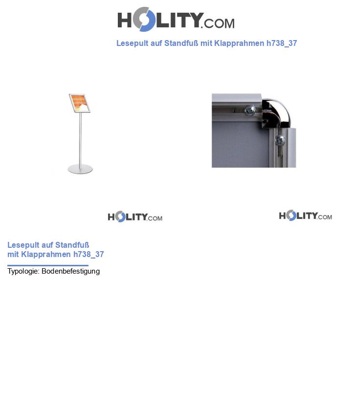 Lesepult auf Standfuß mit Klapprahmen h738_37