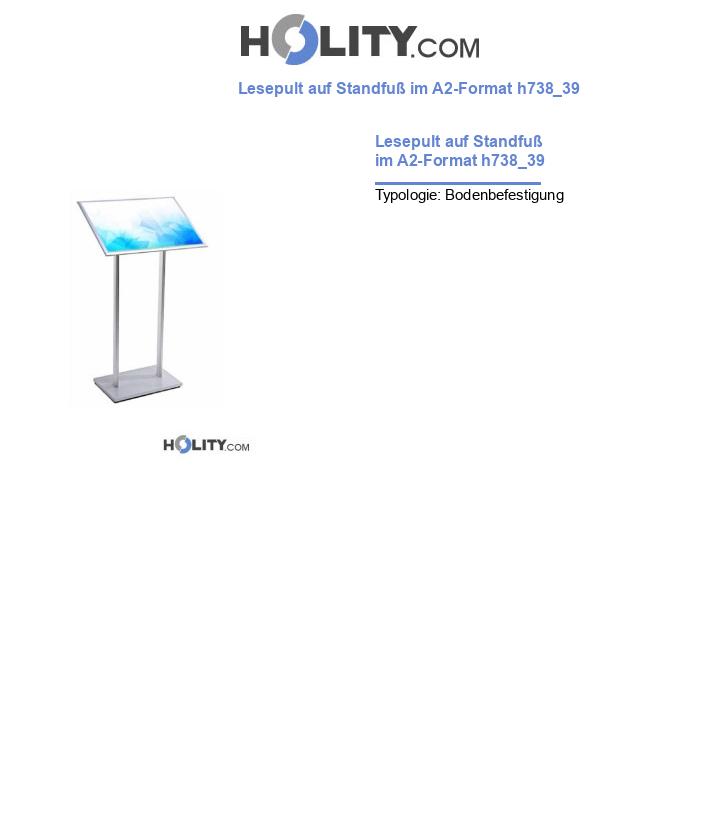 Lesepult auf Standfuß im A2-Format h738_39