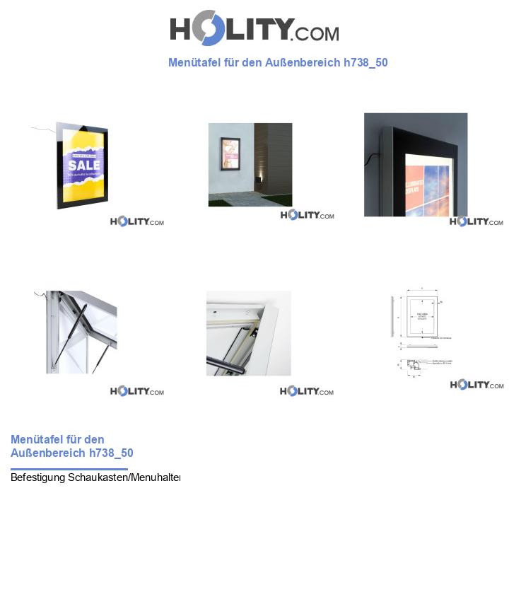 Menütafel für den Außenbereich h738_50
