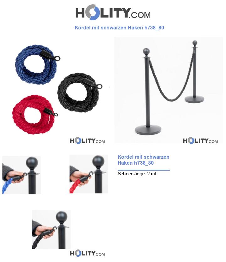 Kordel mit schwarzen Haken h738_80