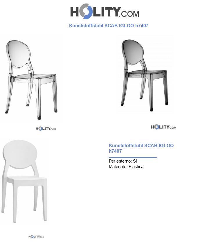 Kunststoffstuhl SCAB IGLOO h7407