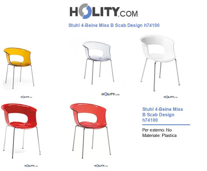 Stuhl 4-Beine Miss B Scab Design h74100