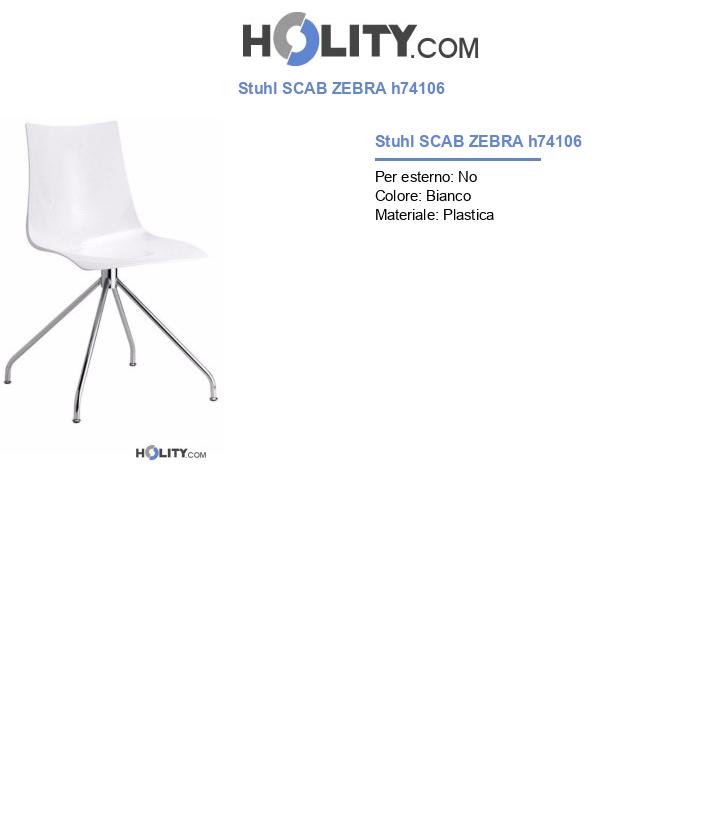 Stuhl SCAB ZEBRA h74106
