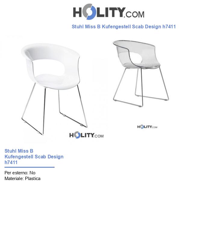 Stuhl Miss B Kufengestell Scab Design h7411