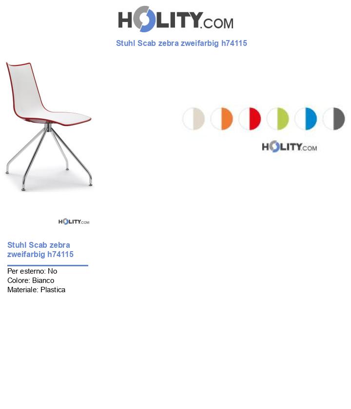 Stuhl Scab zebra zweifarbig h74115