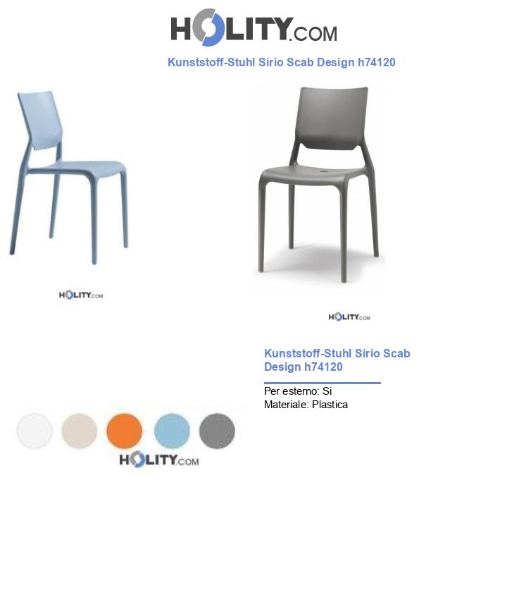 Kunststoff-Stuhl Sirio Scab Design h74120