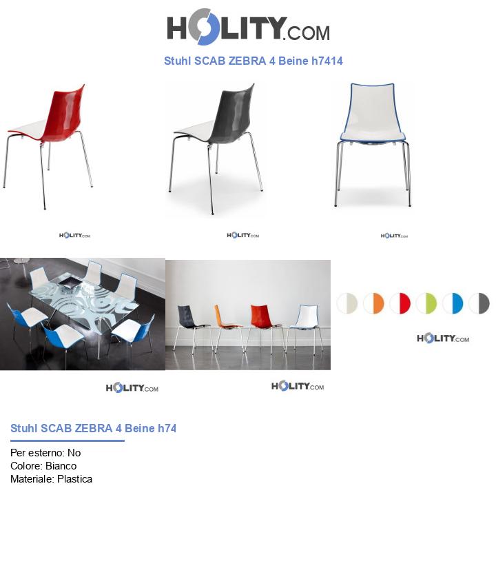Stuhl SCAB ZEBRA 4 Beine h7414