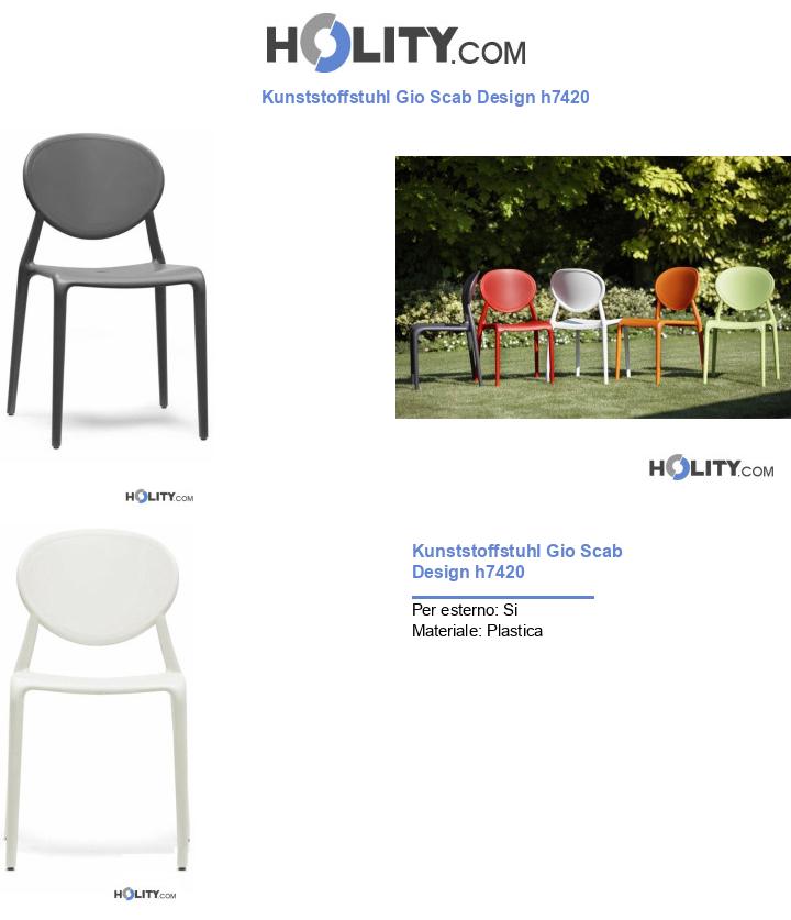 Kunststoffstuhl Gio Scab Design h7420