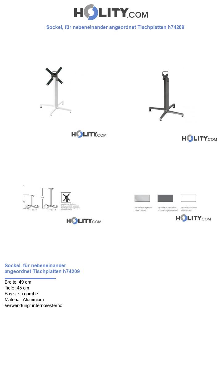 Sockel, für nebeneinander angeordnet Tischplatten h74209
