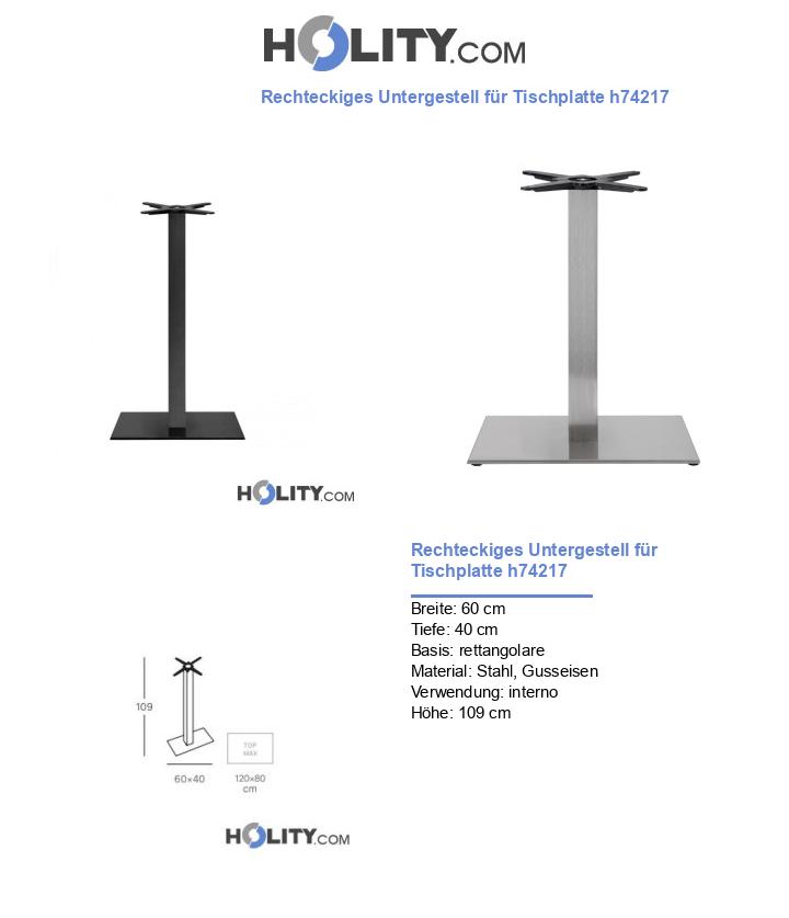Rechteckiges Untergestell für Tischplatte h74217