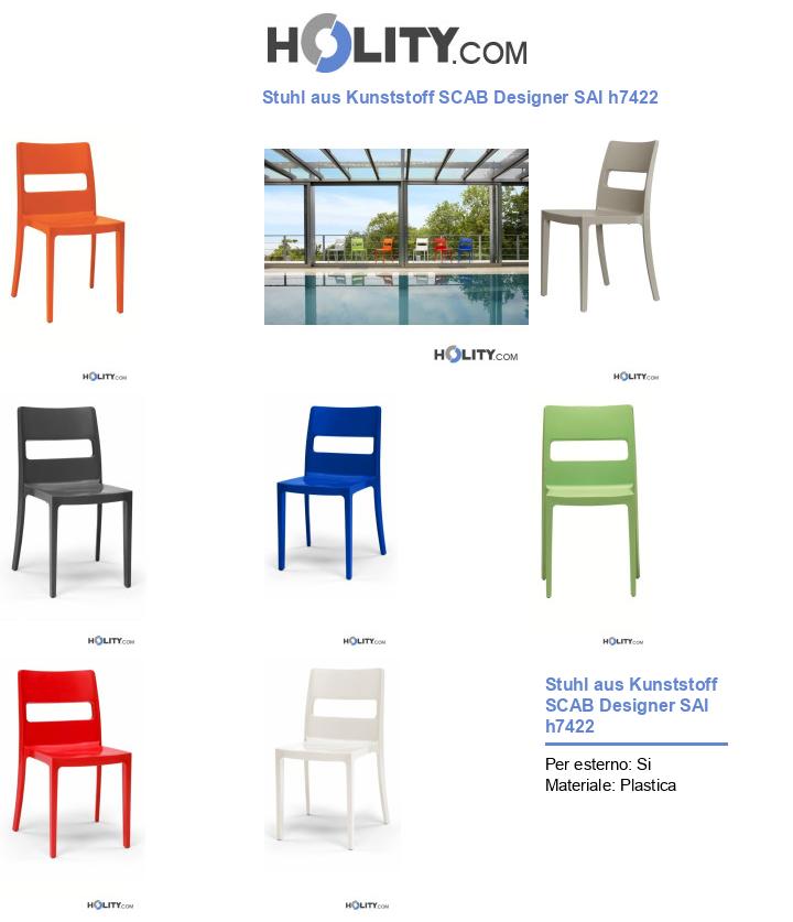 Stuhl aus Kunststoff SCAB Designer SAI h7422