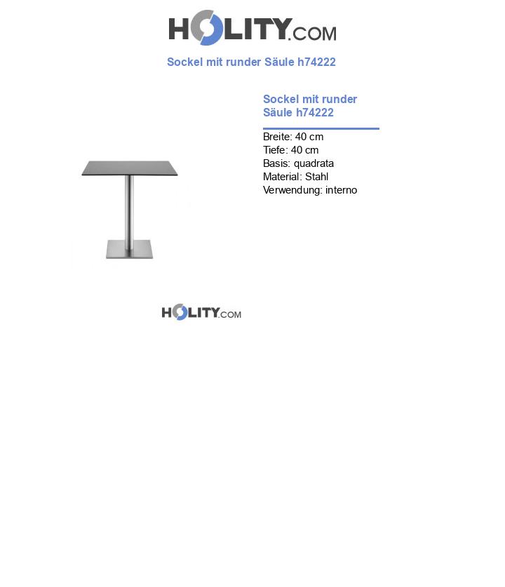 Sockel mit runder Säule h74222