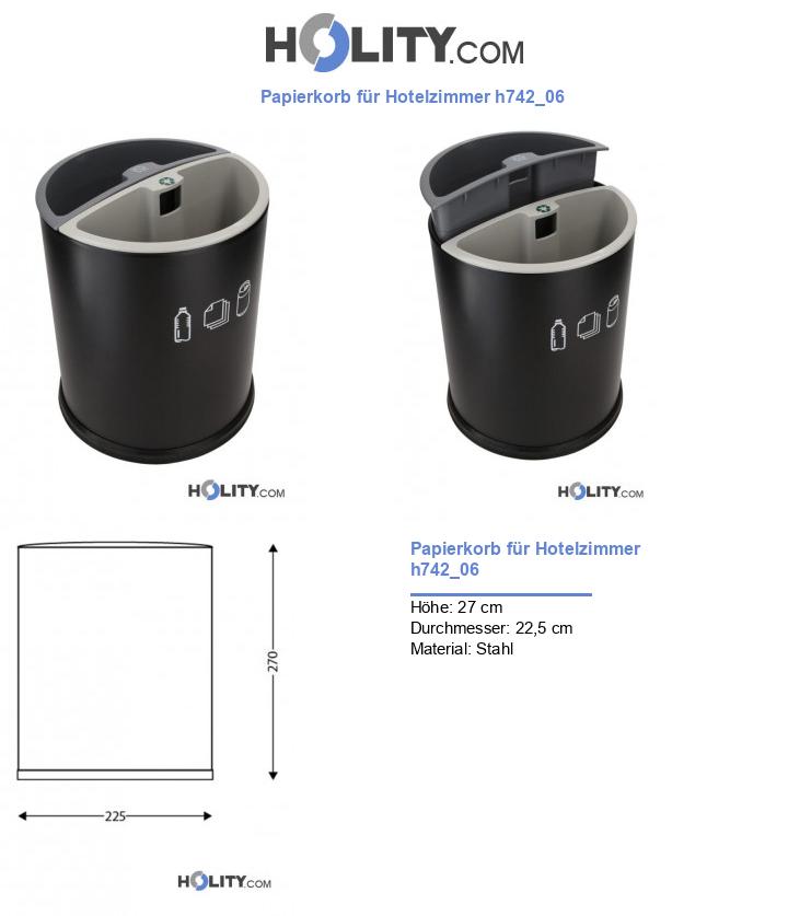 Papierkorb für Hotelzimmer h742_06