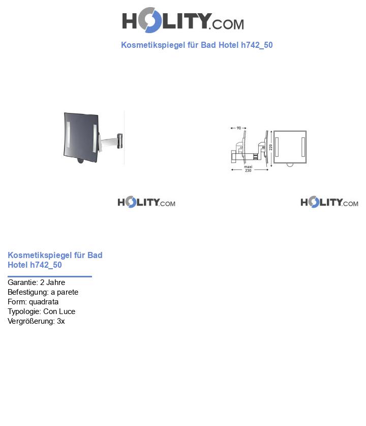 Kosmetikspiegel für Bad Hotel h742_50