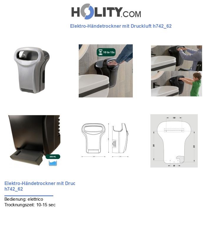 Elektro-Händetrockner mit Druckluft h742_62