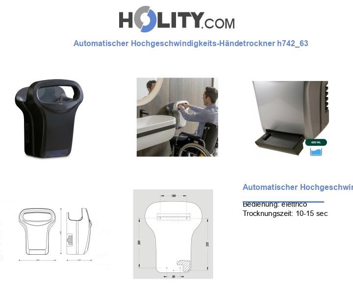 Automatischer Hochgeschwindigkeits-Händetrockner h742_63