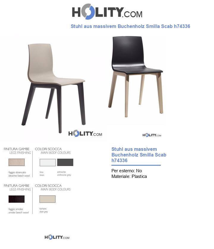 Stuhl aus massivem Buchenholz Smilla Scab h74336