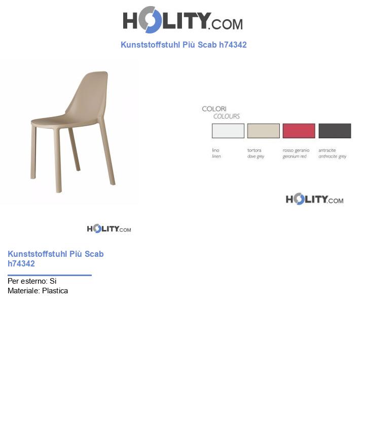 Kunststoffstuhl Più Scab h74342