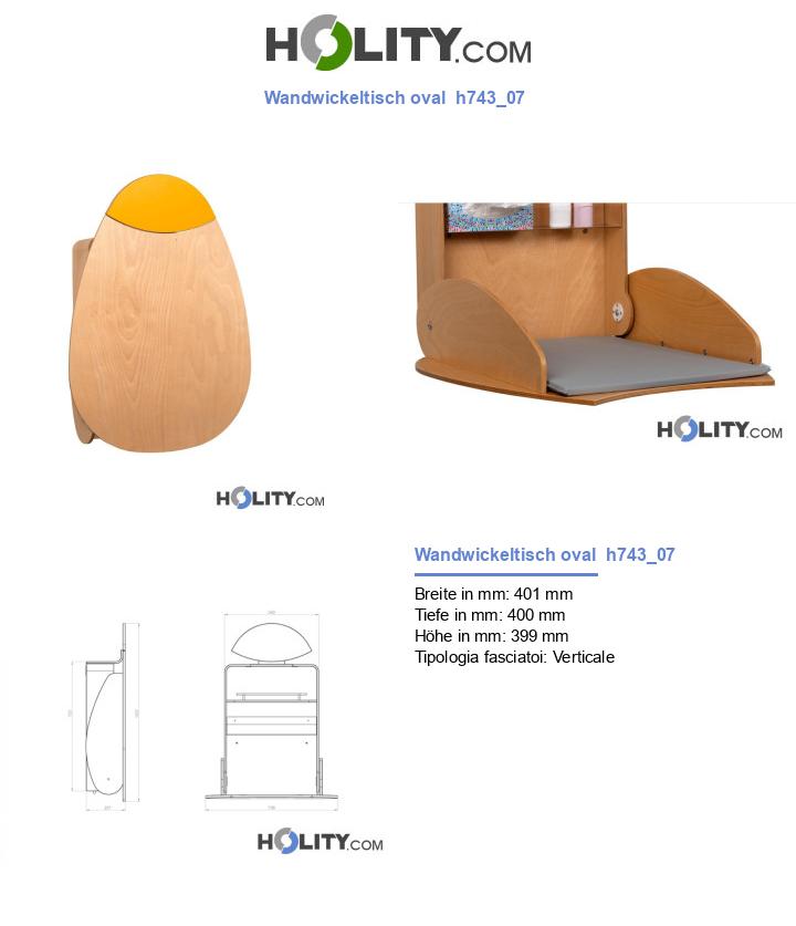 Wandwickeltisch oval  h743_07