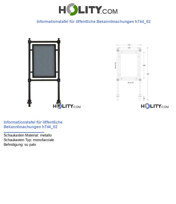 Informationstafel für öffentliche Bekanntmachungen h744_02
