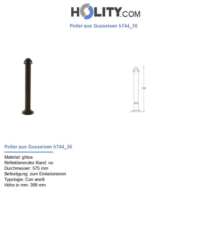 Poller aus Gusseisen h744_35