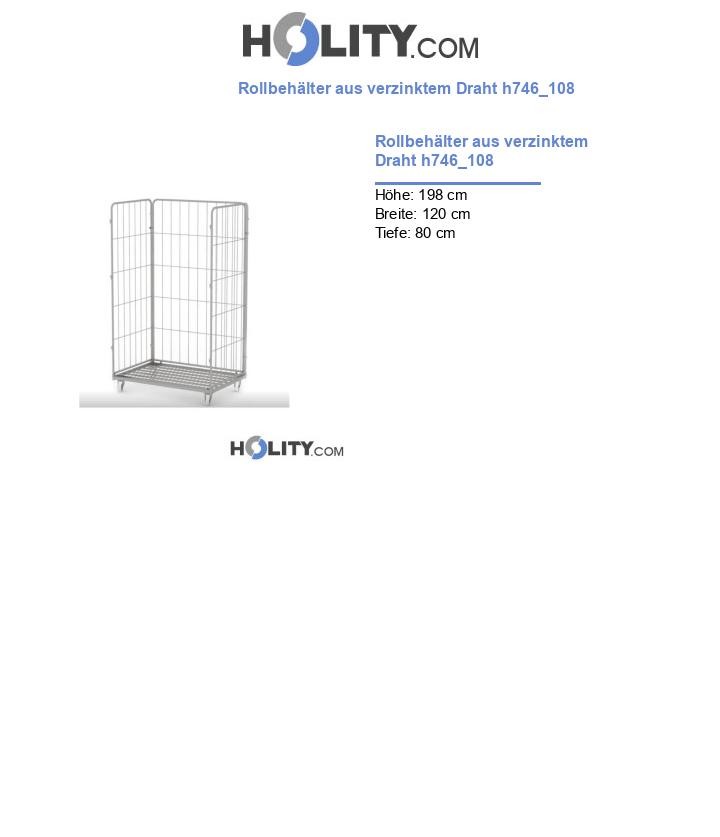 Rollbehälter aus verzinktem Draht h746_108