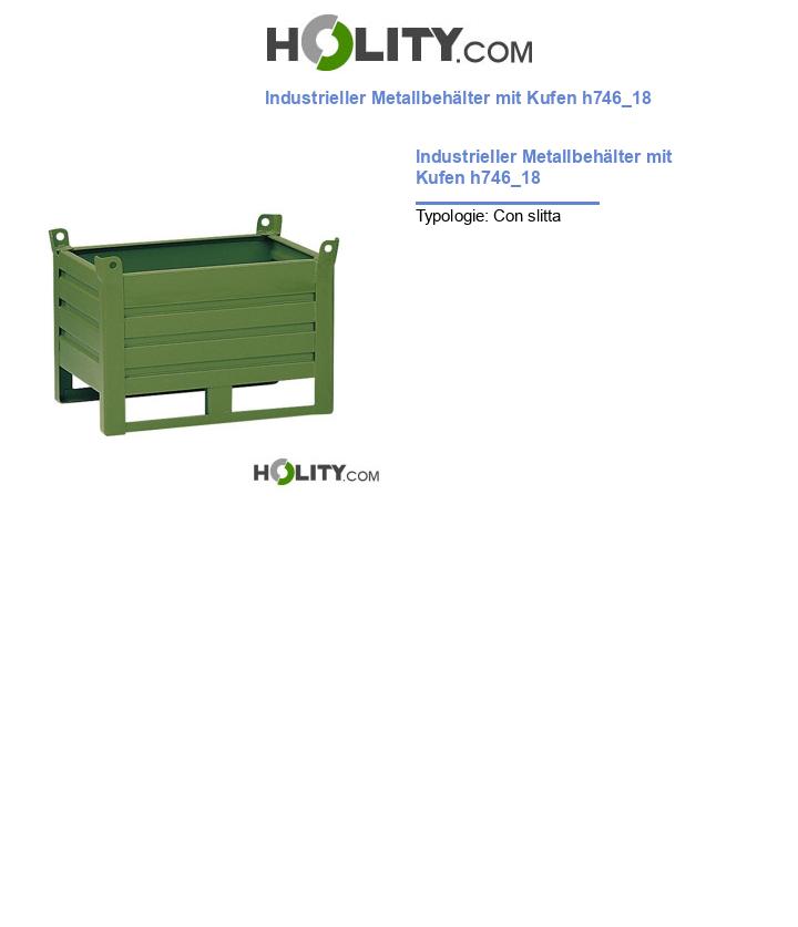 Industrieller Metallbehälter mit Kufen h746_18
