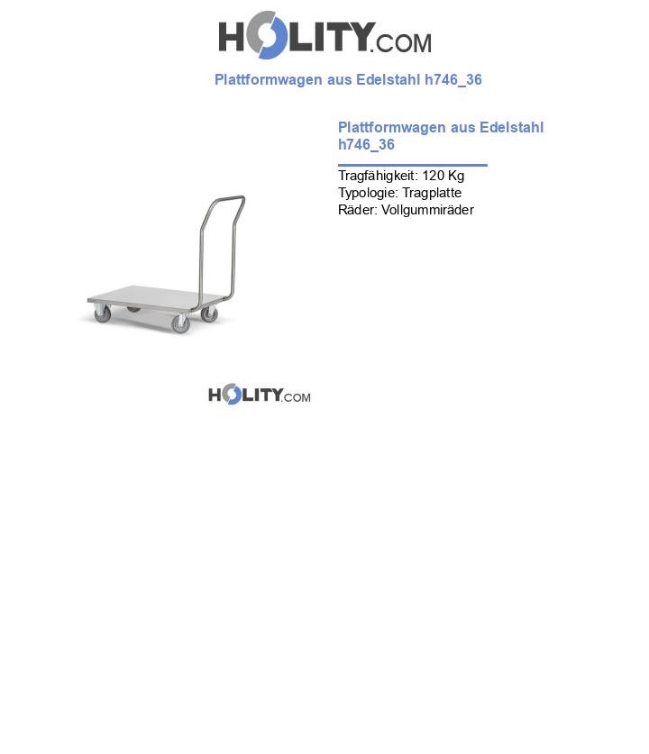 Plattformwagen aus Edelstahl h746_36