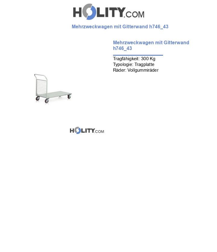 Mehrzweckwagen mit Gitterwand h746_43