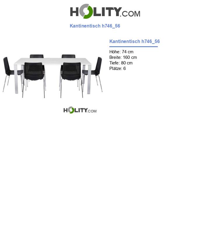 Kantinentisch h746_56