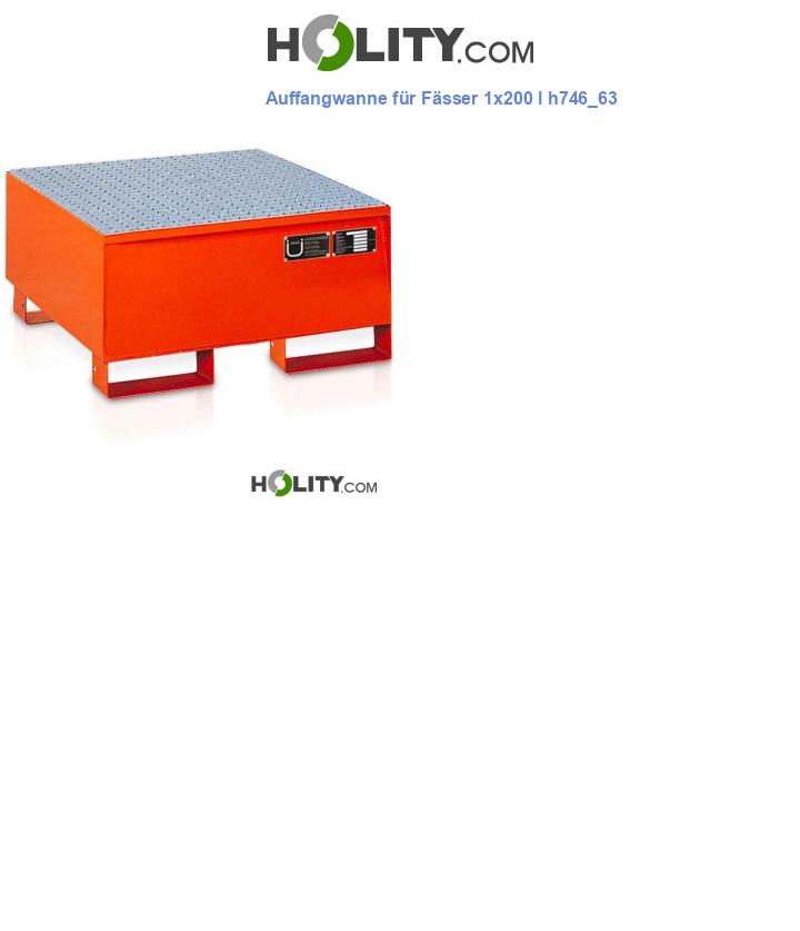 Auffangwanne für Fässer 1x200 l h746_63
