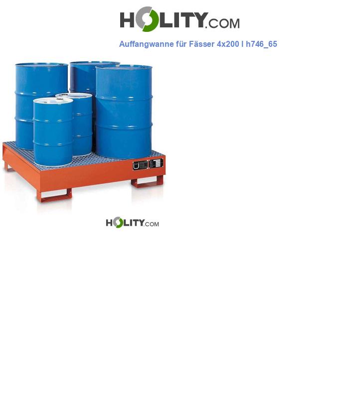 Auffangwanne für Fässer 4x200 l h746_65