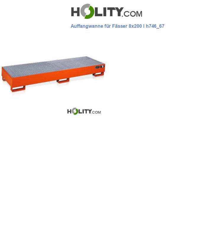 Auffangwanne für Fässer 8x200 l h746_67