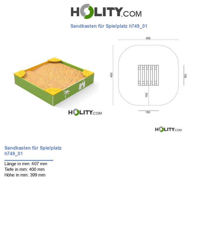 Sandkasten für Spielplatz h749_01